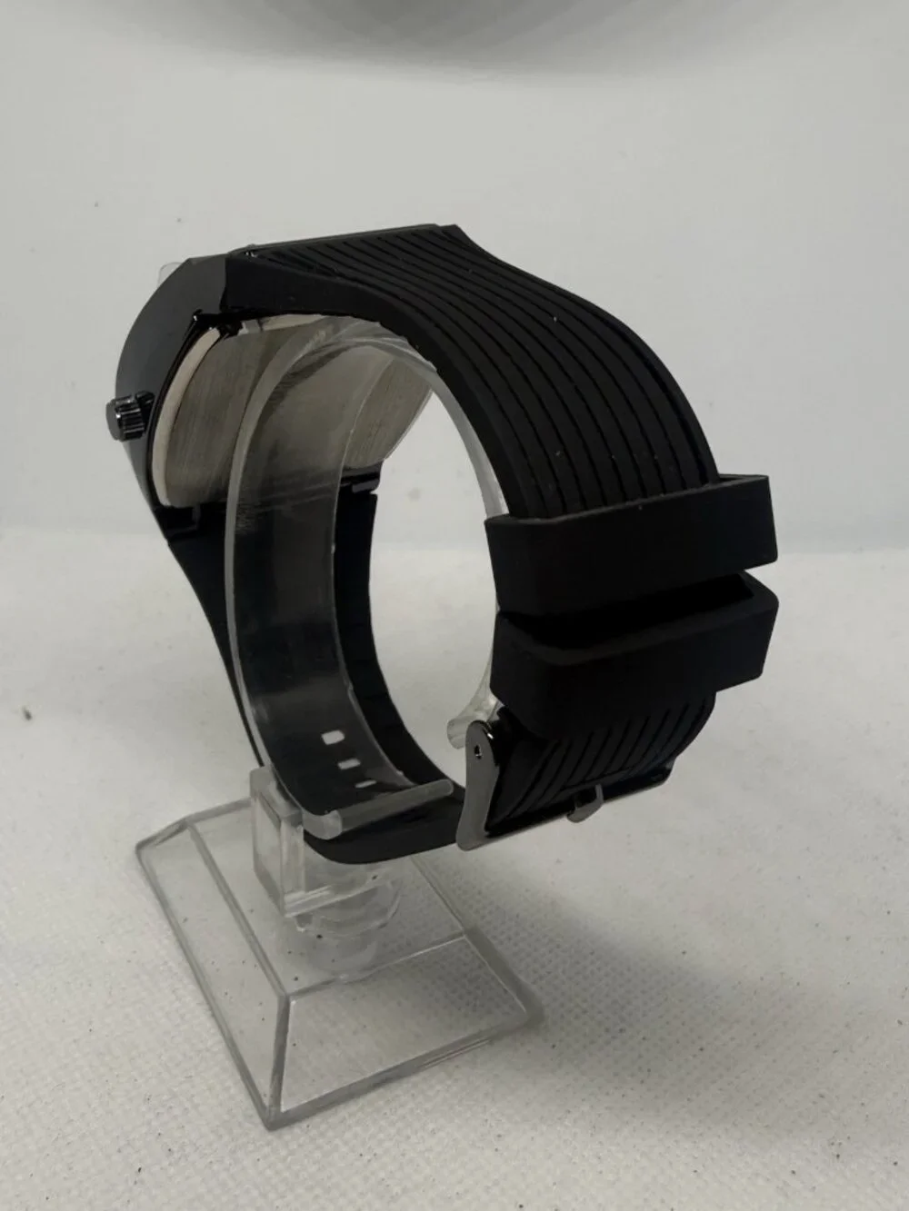 U.S. Polo Assn. US9797WM Mens Tonneau Carbon Fiber Dial Gunmetal Watch